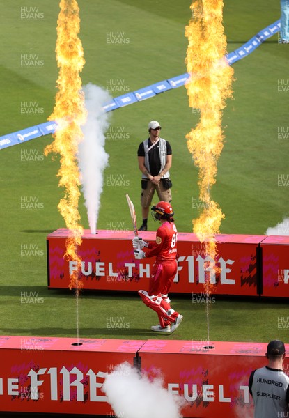030826 - Welsh Fire Women v Southern Brave Women - The Hundred - Welsh Fire come onto the field for the second innings