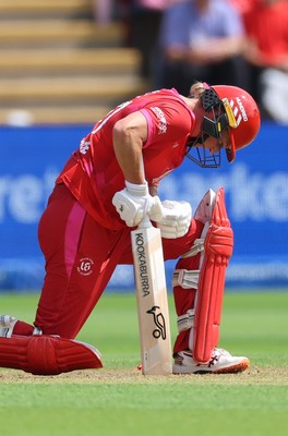 290726 - Welsh Fire Women v Trent Rockets Women, The Hundred - Sophie Devine of Welsh Fire is bowled by Charley Phillips of Trent Rockets