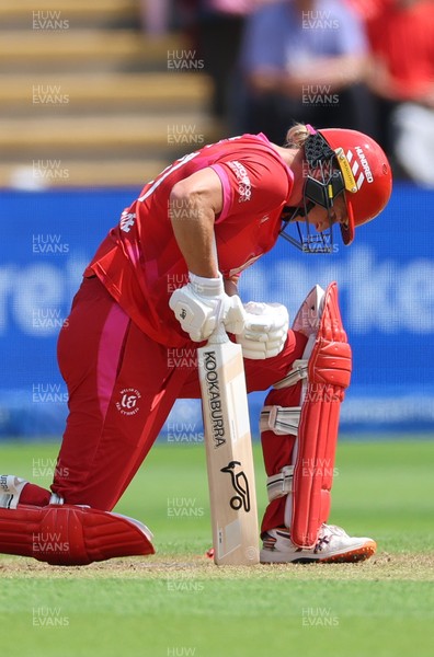 290726 - Welsh Fire Women v Trent Rockets Women, The Hundred - Sophie Devine of Welsh Fire is bowled by Charley Phillips of Trent Rockets