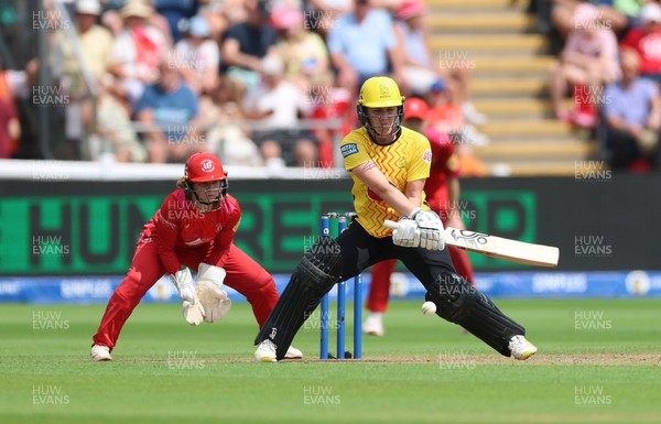 290726 - Welsh Fire Women v Trent Rockets Women, The Hundred - Nat Sciver-Brunt of Trent Rockets hits a four