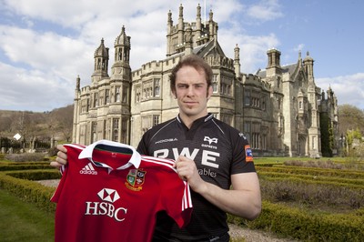 300413 - British & Irish Lions Squad Announcement -Alun Wyn Jones of Ospreys at Margam Park, south Wales after being named in the British & Irish Lions squad 