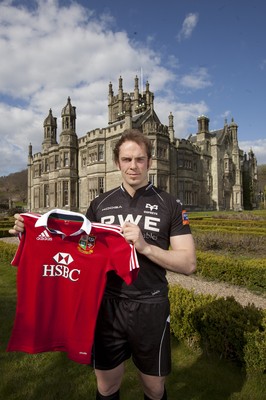 300413 - British & Irish Lions Squad Announcement -Alun Wyn Jones of Ospreys at Margam Park, south Wales after being named in the British & Irish Lions squad 