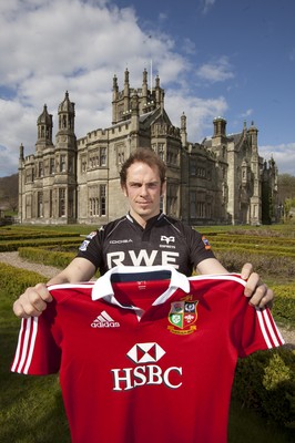 300413 - British & Irish Lions Squad Announcement -Alun Wyn Jones of Ospreys at Margam Park, south Wales after being named in the British & Irish Lions squad 