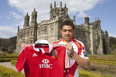 300413 - British & Irish Lions Squad Announcement -Toby Faletau of Newport-Gwent Dragons at Margam Park, south Wales after being named in the British & Irish Lions squad 