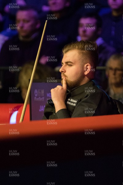 280218 - Welsh Open Snooker, Motorpoint Arena, Cardiff - Jackson Page during his  second round match against Stuart Bingham