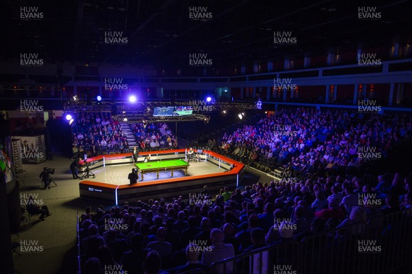 040318 - Welsh Open Snooker Final - General View of the Motorpoint Arena during the Final between Barry Hawkins and John Higgins