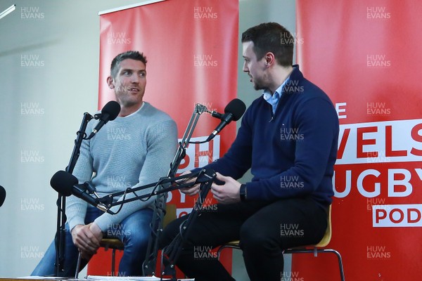130320 - The Welsh Rugby Podcast Live with Nigel Owens & James Hook at Cilfynydd RFC in aid of the WRU flood relief fund -  James Hook and Matthew Southcombe