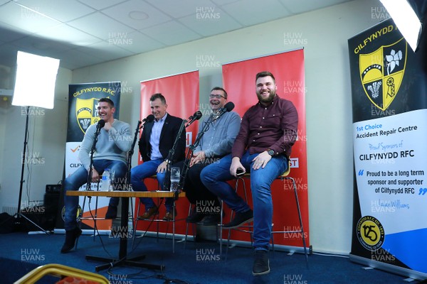 130320 - The Welsh Rugby Podcast Live with Nigel Owens & James Hook at Cilfynydd RFC in aid of the WRU flood relief fund -  James Hook, Nigel Owens, Simon Thomas and Ben James