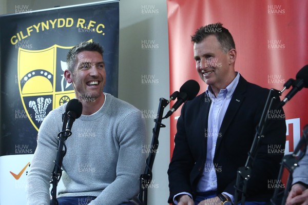 130320 - The Welsh Rugby Podcast Live with Nigel Owens & James Hook at Cilfynydd RFC in aid of the WRU flood relief fund -  James Hook and Nigel Owens