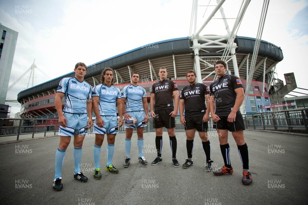 280812 - Regional Rugby Press Conference at Millennium Stadium - Players from the Cardiff Blues and Ospreys  who will face each other at the Millennium Stadium as the 4 regional sides play double header derby matches at the Stadium