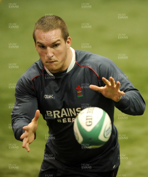 29.02.08 - Wales Rugby Training - Gethin Jenkins in action during training 