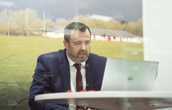 281020 - Welsh Rugby Union Annual General Meeting - Outgoing WRU Chief Executive Martyn Phillips talks to delegates via zoom