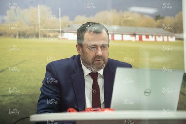 281020 - Welsh Rugby Union Annual General Meeting - Outgoing WRU Chief Executive Martyn Phillips talks to delegates via zoom