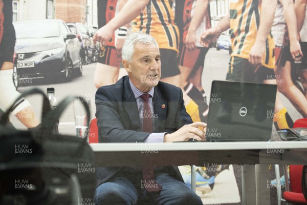 281020 - Welsh Rugby Union Annual General Meeting - Outgoing Chairman Gareth Davies talks to delegates via zoom