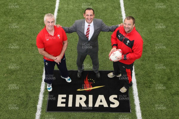 090812 - Welsh Rugby Union Announcement -Rupert Moon (centre) who has been named  WRU General Manager of the North Wales Development Region with RGC Head Coach Chris Horsman (right) and WRU North Wales Rugby Manager Damian McGrath during a press conference