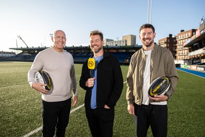 150926 - Welsh Rugby Writers’ Association Annual Awards, in association with Premier Sports - Tom Shanklin, Ross Harries and Alex Cuthbert