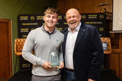 150926 - Welsh Rugby Writers’ Association Annual Awards, in association with Premier Sports - Wales Men's Young Player of the Year – Steffan Emanuel (Cardiff & Wales Under-20) presented by Justin Burnell