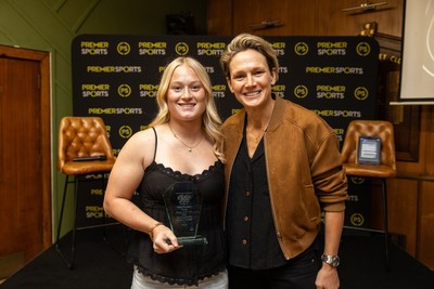 150926 - Welsh Rugby Writers’ Association Annual Awards, in association with Premier Sports - Wales Women’s Young Player of the Year – Seren Lockwood (Brython Thunder & Wales Women), presented by  Philippa Tuttiet