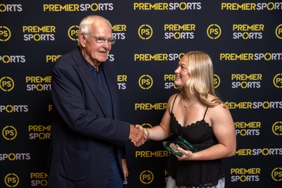 150926 - Welsh Rugby Writers� Association Annual Awards, in association with Premier Sports - Steve Williams and Wales Women�s Young Player of the Year � Seren Lockwood