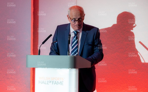 140923 - Welsh Sports Hall of Fame Dinner, Cardiff City Stadium - Rob Cole co-hosts the event
