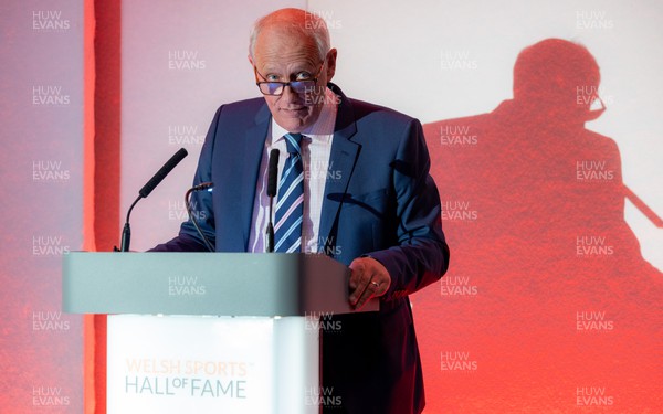 140923 - Welsh Sports Hall of Fame Dinner, Cardiff City Stadium - Rob Cole co-hosts the event