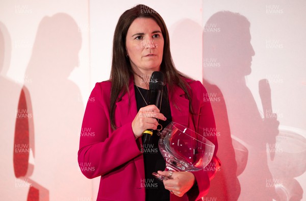 140923 - Welsh Sports Hall of Fame Dinner, Cardiff City Stadium - Helen Ward is inducted into the Welsh Sports Hall of Fame