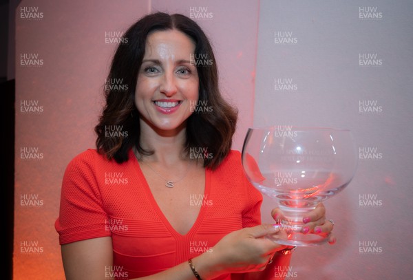 140923 - Welsh Sports Hall of Fame Dinner, Cardiff City Stadium - Suzy Drane is inducted into the Welsh Sports Hall of Fame
