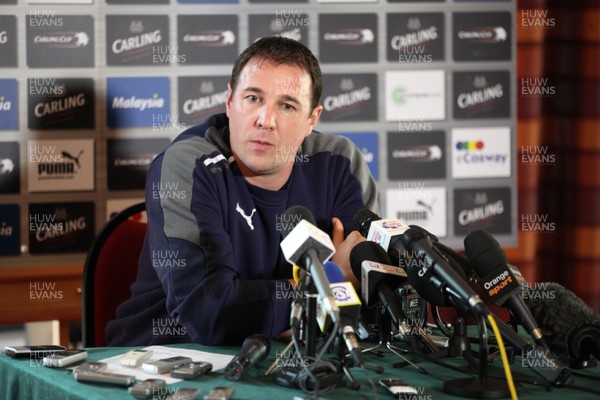 230212 - Cardiff City manager Malky Mackay gives press conference ahead of this weekends Carling Cup Final against Liverpool