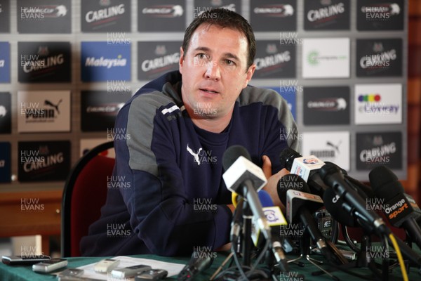 230212 - Cardiff City manager Malky Mackay gives press conference ahead of this weekends Carling Cup Final against Liverpool