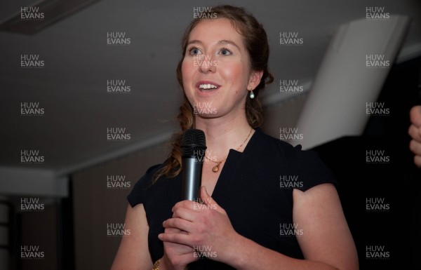 170513 - Welsh Sports Hall of Fame, 24th Roll of Honour Dinner, Millennium Stadium, Cardiff - Hall of Fame inductee Nicole Cooke addresses guests