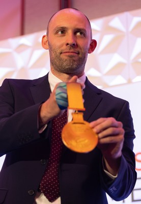 231025 - Welsh Sports Hall of Fame Awards Dinner, Parkgate Hotel, Cardiff - Dai Greene