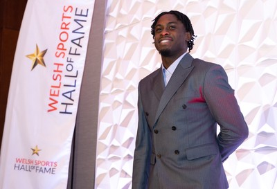 231025 - Welsh Sports Hall of Fame Awards Dinner, Parkgate Hotel, Cardiff - Jeremian Azu