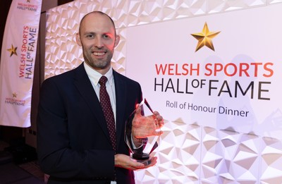 231025 - Welsh Sports Hall of Fame Awards Dinner, Parkgate Hotel, Cardiff - Hall of Fame inductee Dai Greene