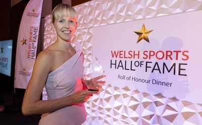 231025 - Welsh Sports Hall of Fame Awards Dinner, Parkgate Hotel, Cardiff - Hall of Fame inductee Victoria Thornley