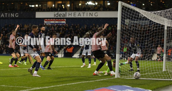 020122 West Bromwich Albion v Cardiff City, Sky Bet Championship - Aden Flint of Cardiff City looks on as West Bromwich Albion goalkeeper Sam Johnstone is beaten by James Collins of Cardiff City to score the opening goal