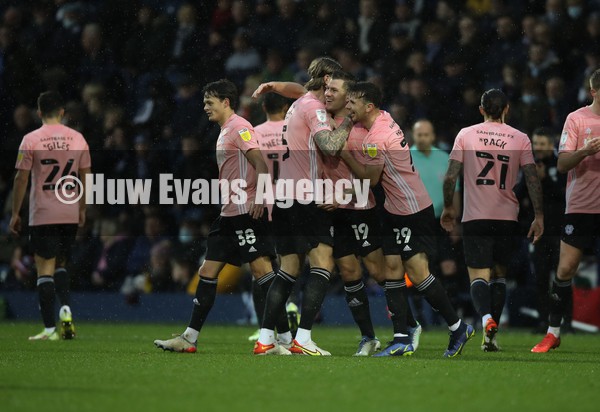 020122 West Bromwich Albion v Cardiff City, Sky Bet Championship - James Collins of Cardiff City is congratulated by team mates after scoring goal