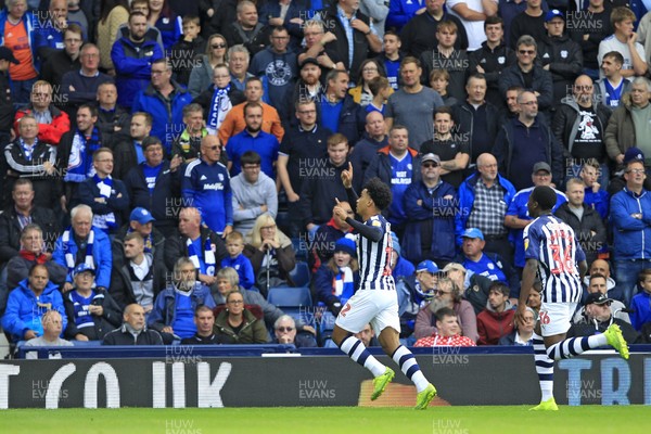 051019 - West Bromwich Albion v Cardiff City, Sky Bet Championship - Matheus Pereira of West Bromwich Albion (left) celebrates scoring his side's first goal