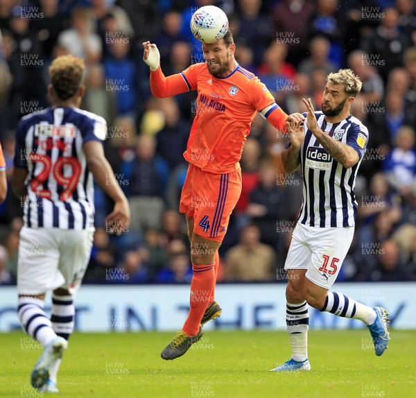 051019 - West Bromwich Albion v Cardiff City, Sky Bet Championship - Sean Morrison of Cardiff City (centre) in action