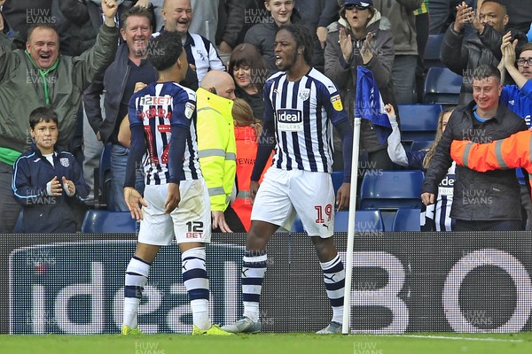 051019 - West Bromwich Albion v Cardiff City, Sky Bet Championship - Romaine Sawyers of West Bromwich Albion (right) celebrates scoring his side's fourth goal