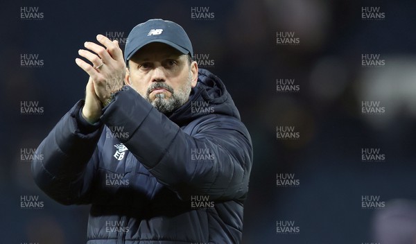 130224 - West Bromwich Albion v Cardiff City - Sky Bet Championship - Manager Erol Bulut of Cardiff applauds the fans
