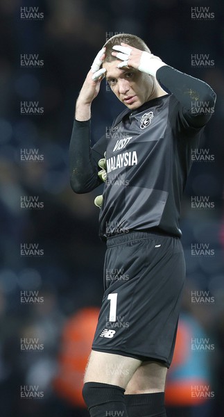 130224 - West Bromwich Albion v Cardiff City - Sky Bet Championship - Ethan Horvath of Cardiff applauds the travelling fans