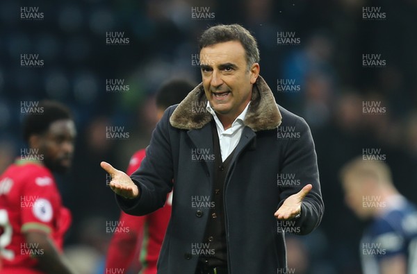 070418 - West Bromwich Albion v Swansea City, Premier League - Swansea City manager Carlos Carvalhal at the end of the match