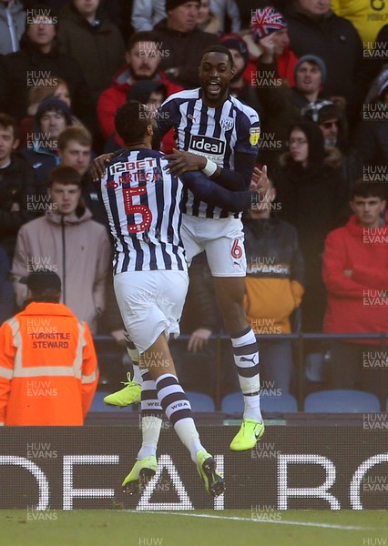 081219 - West Bromwich Albion v Swansea City - SkyBet Championship - Semi Ajayi of West Bromwich Albion celebrates scoring a goal with Kyle Bartley