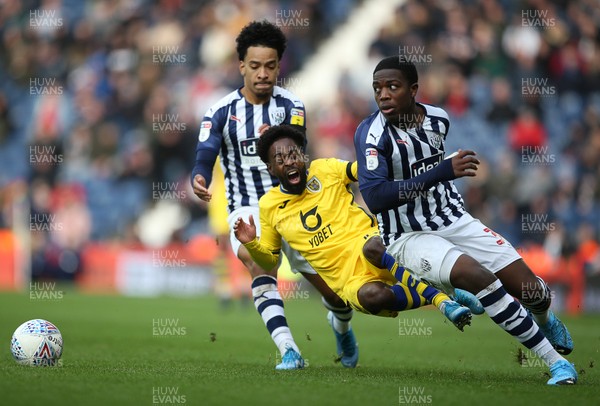 081219 - West Bromwich Albion v Swansea City - SkyBet Championship - Nathan Dyer of Swansea City is tackled by Nathan Ferguson of West Bromwich Albion