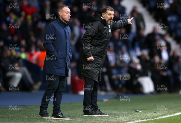 081219 - West Bromwich Albion v Swansea City - SkyBet Championship - West Brom Head Coach Slaven Bilic and Swansea City Manager Steve Cooper
