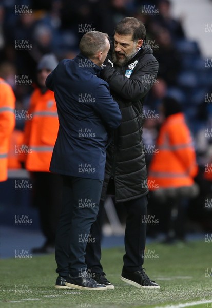 081219 - West Bromwich Albion v Swansea City - SkyBet Championship - Swansea City Manager Steve Cooper and West Brom Head Coach Slaven Bilic