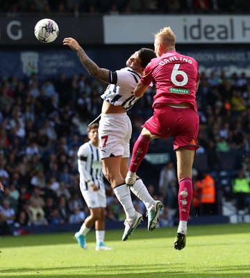 120823 - West Bromwich Albion v Swansea City - Sky Bet Championship - Harry Darling of Swansea and alex Mowatt of West Bromwich Albion