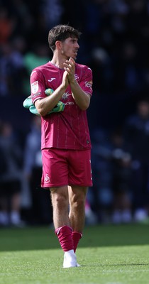 120823 - West Bromwich Albion v Swansea City - Sky Bet Championship - Joshua Key  of Swansea applauds the fans at the end of the match