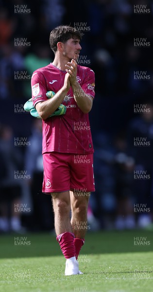 120823 - West Bromwich Albion v Swansea City - Sky Bet Championship - Joshua Key  of Swansea applauds the fans at the end of the match