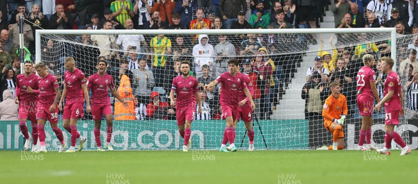 120823 - West Bromwich Albion v Swansea City - Sky Bet Championship - Swansea team reaction to WBA 2nd goal